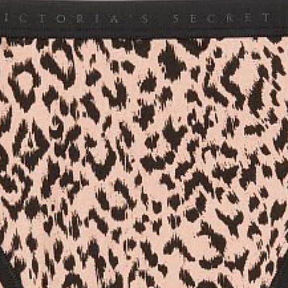 VS High-Leg Brief Stretch Cotton Leopard Cheetah Animal Print NWT - Picture 9 of 10